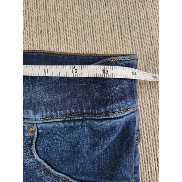 Spanx Blue Jean Flare cropped high waisted demin slimming size Medium 20231R - Picture 11 of 11